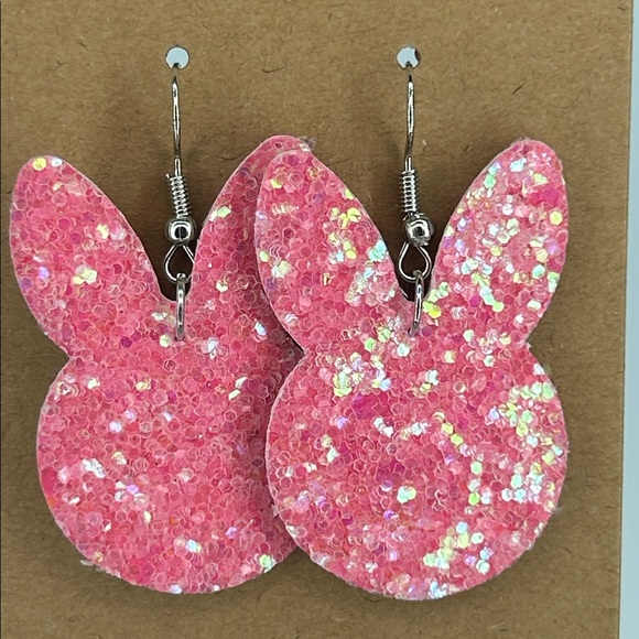 Fashion Jewelry Jewelry - Fashion Jewelry Mini Faux Leather Teardrop Earrings Bunny Sparkling
